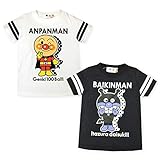 (ブラック/80cm)ベビー服 男の子 Tシャツ アンパンマン 半袖 綿100％ キャラプリント 男児 ベビー