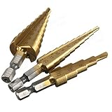 夢の空 3pcs/set ステップドリル　ステップドリル チタンコーティング コバルトハイス 3本セット チタン加工10段階 3mm~12mm 9段階 4mm~20mm　5段階 4mm~12mm 専用