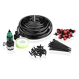 SIENOC マイクロドリップ灌漑システム植物自己給水ガーデンホースキット65pcs 20m