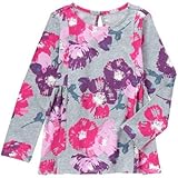 ジンボリー GYMBOREE/ フローラルスモックトップ グレーフローラル トップス長袖Tシャツ 7歳【並行輸入】