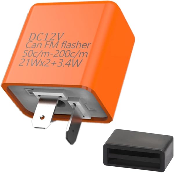 YOKELLMUX バイク ウインカーリレー 2ピン 12v ic ウィンカーリレー フラッシャーリレー 点滅 継電器 ハロゲン/led対応 速度調整 オートバイ用 1個入り - 1