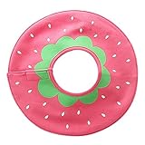 EOZY ベビー よだれかけ 丸い型 5重防水 ビブ お食事用 柔らかい スナップ 360度回転 スタイ 可愛い 赤ちゃん 子供用 保育園 男の子 女の子 苺