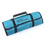 KKmoon ツールバッグ 道具袋 キャンバスツールバッグ 工具バッグ ウェアラブル＆防水 ベルト付き ハンドルバッグ 電気工事修理ツール