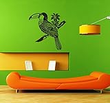 ビニールデカールParrot African鳥ウォールステッカー子供部屋インテリア動物( ig900 ) L 28.5 in X 35.5 in