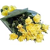 20歳・結婚20周年・勤続20年など、20に関するお祝いに！　お買い得黄バラ20本の花束