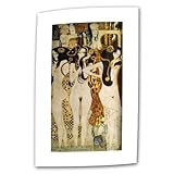 (12x24) - Art Wall Beethoven Frieze Detail 30cm by 60cm Flat/Rolled Canvas by Gustav Klimt with 5.1c