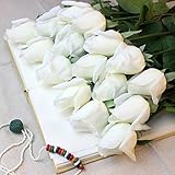 anboo美しいベルベットローズFakeシルク人工花リーフホームウェディングの装飾ブライダルブーケ 54cm/21.25'' Anboo-HG4952
