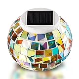 GOSHOPガーデンライト　ソーラーLED 高級ガラス製　ソーラーライト　おしゃれ　照明　イルミネーションライト 自分用はもちろん、プレゼントにも最適。(多彩)