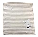 ハートウェル セルビエ PONちゃんガーゼボーダー ウォッシュタオル ベージュ