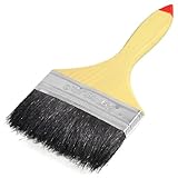 uxcell ペイントブラシ　木材　合成ブリストル　メタル　ブラック　シルバートーン　ウッドのカラー　レッド