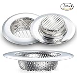 imagitek 3pcsステンレススチールKitchen Sink Strainer – Largeワイドリム4.5 "直径