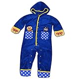 アンパンマン マシュマロフリース くるりんぱ 長袖カバーオール Anpanman （ブルー80cm）