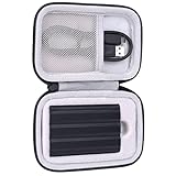 Khanka ハードトラベルケース 交換用 Samsung T7 / T7 シールド ポータブル ソリッドステートドライブ 外付けSSD - USB 3.2-1TB 2TB ケースのみ (ブラック)