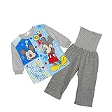 ▲▽ディズニー【Disney】国内正規品△▼ミッキーマウスあったか三層キルトはらまき付きパンツ前開きパジャマ（練習ボタン）80cm：90cm：95cm (80cm, ミッキー)