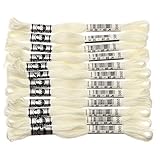 DMC アブローダー 刺繍糸 25番 長さ32m 12束入 #3865 ホワイト系 DMC10725B