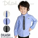 (ディラッシュ) DILASHネクタイ付き長袖シャツ 110 サックス