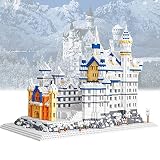 ナノマイクロブロック 白鳥の湖の城の建物キット ミニ建物モデル ナノダイヤモンドビルディングブロック 3Dパズルマイクロレンガミニブロック子供のためのDIYおもちゃ（ライト+ツール）