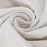 綿 麻 コットン リネン ハンドメイド DIY 手芸用 生地 幅150cm【カラー：白、薄いベージュ、濃いベージュ/サイズ： 1m 2m 3m 4m 5m】 (2ｍ, 白)