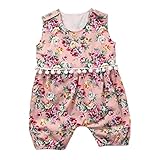 Cutelove 子供服 ロンパース カバーオール 花柄 女の子 新生児 キッズ タンクトップロンパース 可愛い 袖なし 夏 出産祝い