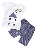 ガールズボーイズコットンTシャツパンツClothingセットファッションキッズ夏半袖かわいい家TシャツCubbyhouse US サイズ: L カラー: ブルー