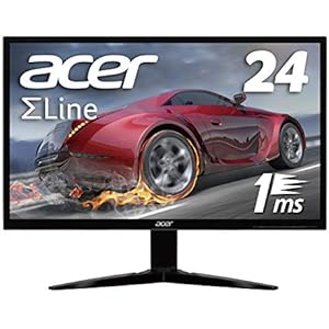 Acer ゲーミングモニター SigmaLine 24インチ KG241bmiix 1ms(GTG) 75Hz TN FPS向き フルHD FreeSync HDMIx2 スピーカー内蔵 ブルーライト軽減