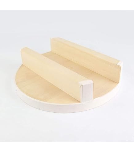 Amazon｜木製 鍋蓋 58cm 厚手 二本取手木ブタ そば釜ふた そば釜蓋