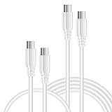 USB-C & USB-C ケーブル 2本セット(0.3m+1.5m)/60W PD3.0対応/3A急速充電 タイプC ケーブル 短い Hootek 高速データ転送 高耐久TPE素材 スマホ充電コード MacBook、iPad、iPhone 16Pro Max、Galaxy S25Ultra、Xperia 1VI、Pixel 9Pro XL、Huawei等Type-C 各種対応(ホワイト)