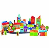 Hapeキッズ木製ブロックCityブロックセット( 80枚)
