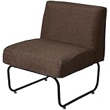 CROSS(クロス) ソファ 1人掛け (麻風 ブラウン) カフェ風 ファブリック コーデュロイ おしゃれ