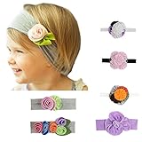 HBF ヘアアクセサリー ヘッドバンド 髪飾り 髪留め 花 カチューシャ かわいい キッズ 赤ちゃん ベビー 出産祝い 誕生日 プレゼント お宮参り 6点セット