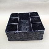 BamonaナチュラルハンドメイドWoven StrawシーグラスストレージバスケットデスクトップOfficeコンテナ調味料入れティーバッグオーガナイザーホルダー