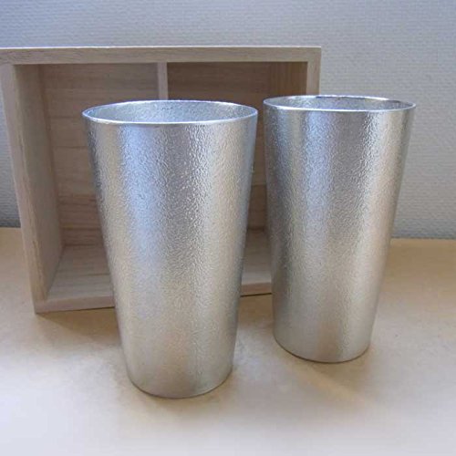 能作 ビアカップ2ヶセット（桐箱入） e00117