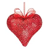 シャインラージハート グリッター レッド OXM1294RD クリスマス デコレーション 飾り オーナメント シャインラージハート グリッター ハート バレンタイン