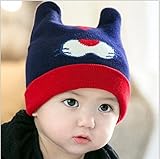 ニット帽子 ベビー帽子 可愛い 耳付き かっこいい　5色 1点 【1点】
