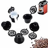5点詰め替え可能コーヒーカプセル再利用可能なPod Filtersfor Nespressoマシンwithブラシ