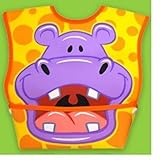Dexbaby Big Mouth Orange Hippo Bib by Dexbaby [並行輸入品]