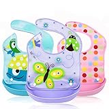 Youruo 3枚高品質防水性 よだれかけ お食事エプロン スタイ ベビー用エプロン お食事用 ビブ 赤ちゃん用 離乳食 分離型