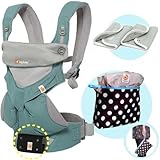 ベビーウエストベルト付エルゴベビー・抱っこ紐 【正規品2年間保証-SG認定付】 360スリー・シックスティ・アイスミント (よだれパッド＋エルゴ収納用ポーチ付）