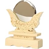 神鏡 1.5寸 /上等神鏡 神棚 神具 御供 祭壇 鏡 ひのき 鏡径4.5cm