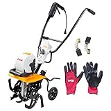 リョービ(RYOBI) 電気カルチベータ (耕うん機) ACV-1500F 予備カーボン613GN+オリジナルワークグローブ セット 4989746