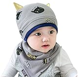Baby Cotton Hat Bib Suits Proboths Cute Kitty Ears Infant Toddler Baby Hat Beanies Cap with Bib Drib