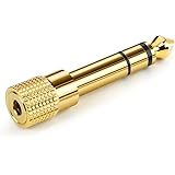 イヤホンジャック 変換 プラグ ステレオミニプラグ 6.35mm 3.5mm 変換 アダプタ メスオス ヘッドホン アンプ 電子ピアノ イヤホンなど用