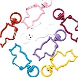 [ファイニエ] ナスカン カラフル キーホルダー パーツ ネコ 20個 金具 猫 ねこ 手芸 BD3057