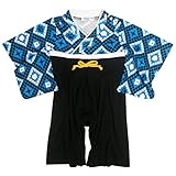 ベビー はかま ロンパース 男の子 カバーオール フォーマル 袴風 はかまオール くまブラック-HR74280 70cm