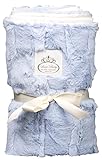 LUXE BABY Cloud Faux Fur Stroller Blanket, Blue by Luxe Baby