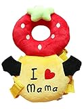 EOZY ベビー ヘルメット 赤ちゃん 帽子 頭部保護 ケガ防止 セーフティー リュック 安全 衝撃吸収グッズ ひも調節可能 可愛い 幼児枕 出産祝い レッド
