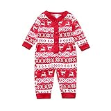 zloliaベビー服秋冬幼児少年少女Deerパジャマロンパースジャンプスーツクリスマス 12M レッド