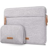 Lacdo 360°保護ラップトップスリーブケース 用 13インチ 新しい MacBook Air M5 A3449 (2026)、M4 A3240 2025、M3 A3113、M2 A2681、M1 A2337、13インチ MacBook Neo A18 Pro A3404 (2026) アクセサリーバッグ付き、グレー