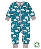 北欧 ベビー服 長袖カバーオール PolarBear 68 80 Maxomorra PLUS マクソモーラ シロクマ (68cm)