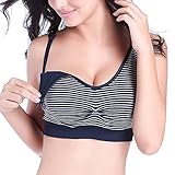 マタニティブラジャー (M, ネイビーボーダー)